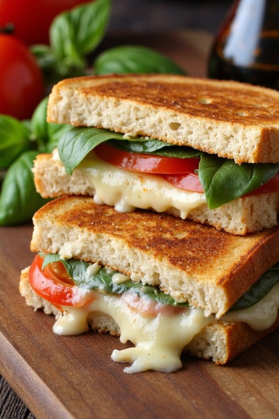 caprese grilled cheese delight
