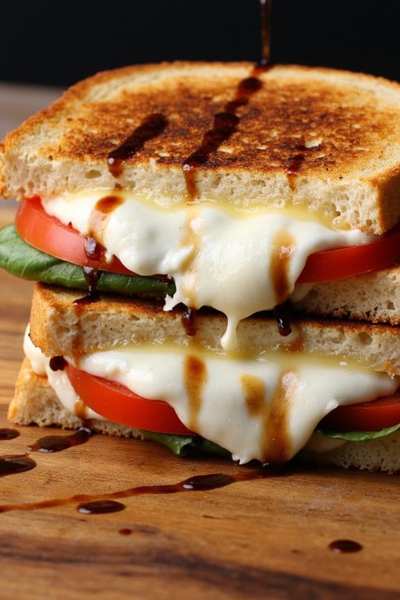 caprese grilled cheese delight