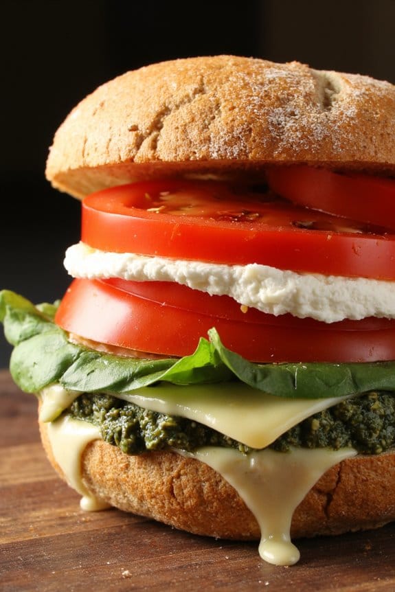 caprese grilled cheese sandwich