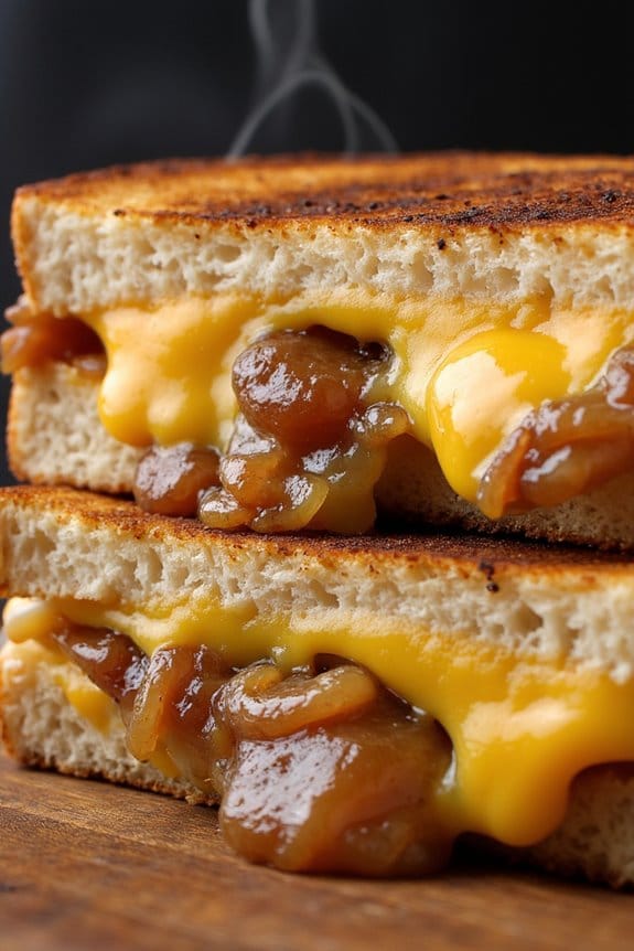caramelized onion grilled cheese