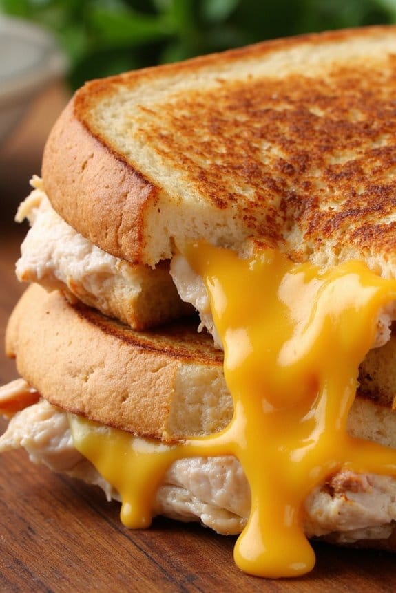 chicken cheddar grilled cheese delight