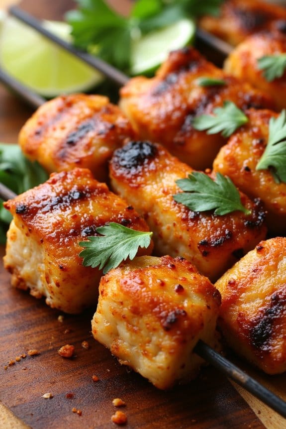 chili lime grilled fish skewers