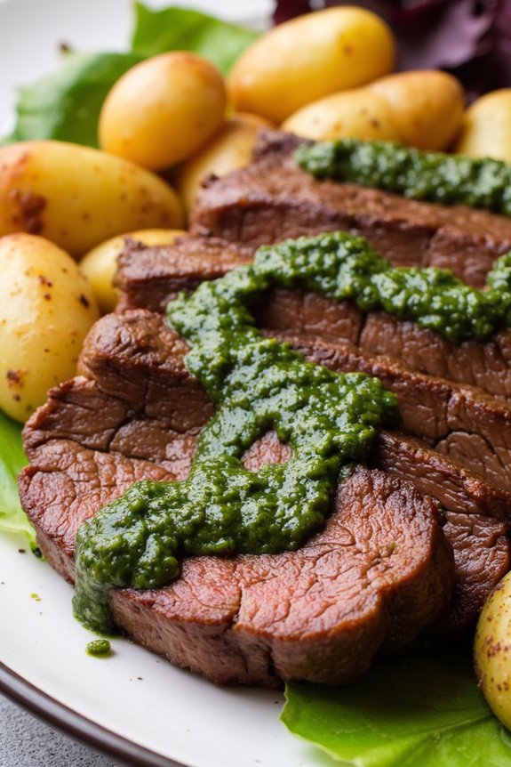 chimichurri grilled steak potatoes