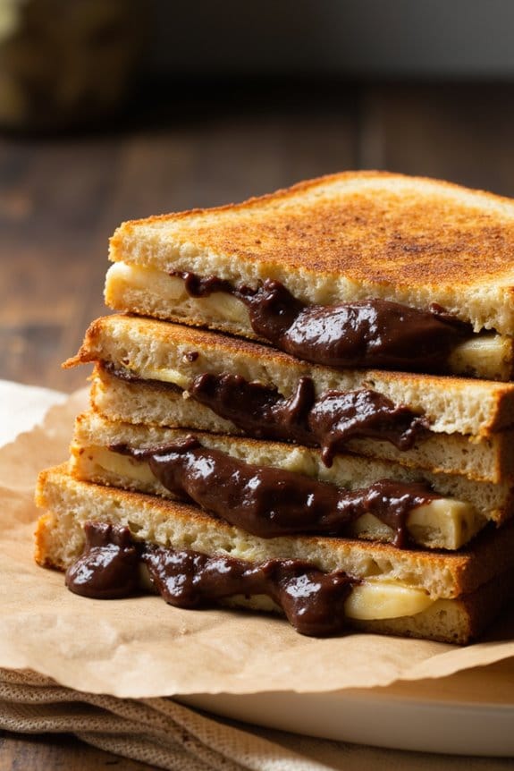 chocolate banana grilled cheese
