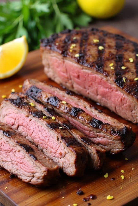citrus honey marinated flank steak