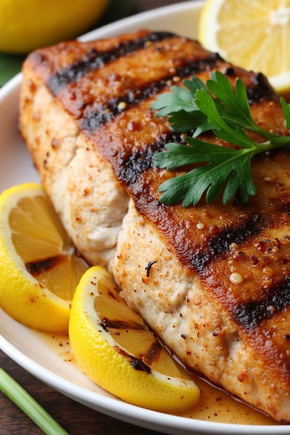 citrus infused grilled swordfish delight