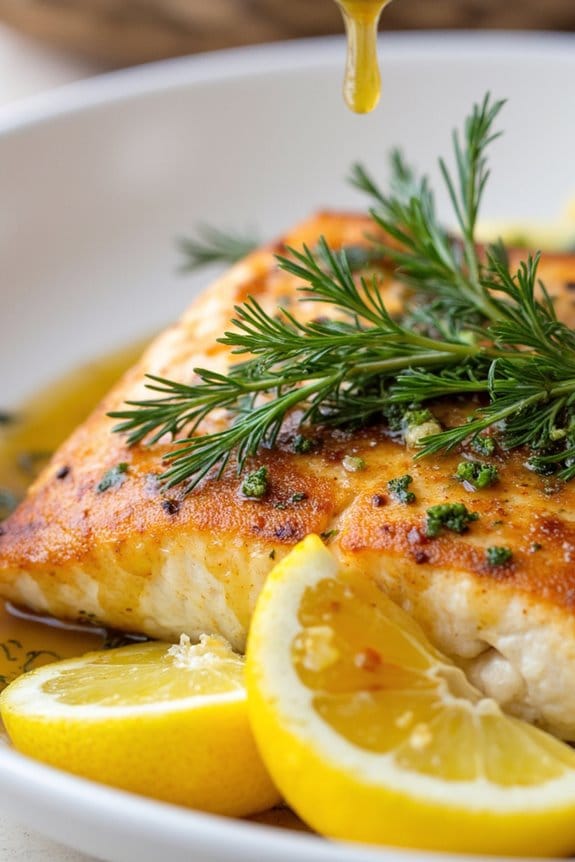 citrus marinated grilled halibut