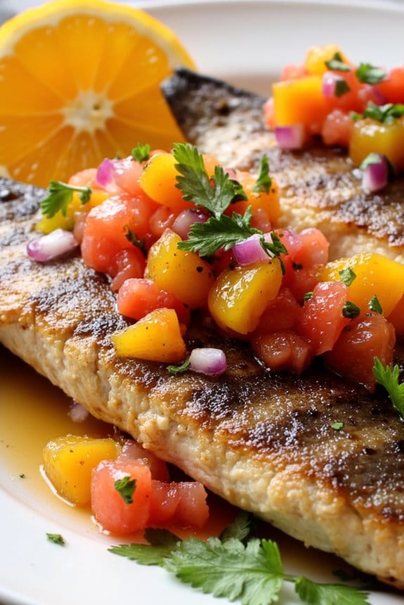 citrus salsa grilled mackerel