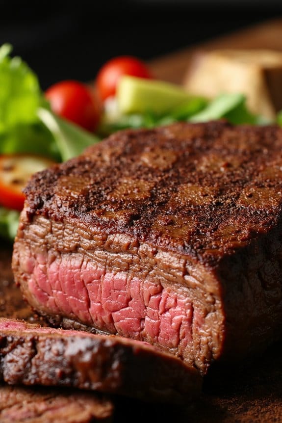 coffee cocoa dry rubbed steak