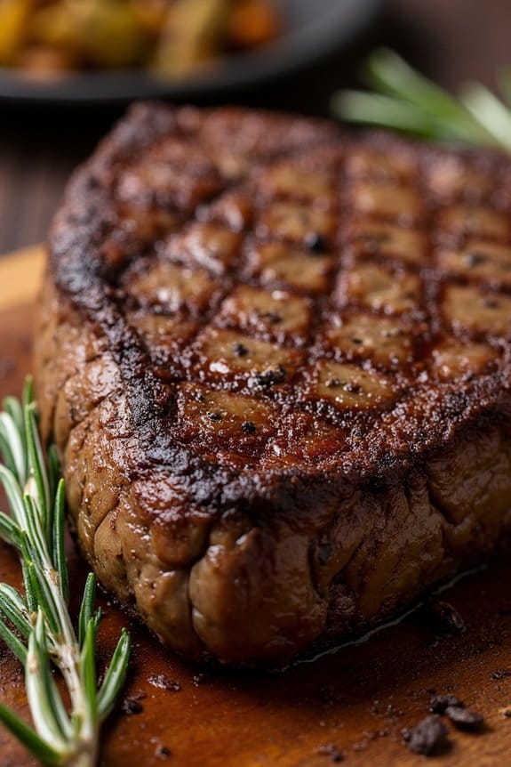 coffee crusted ribeye steak