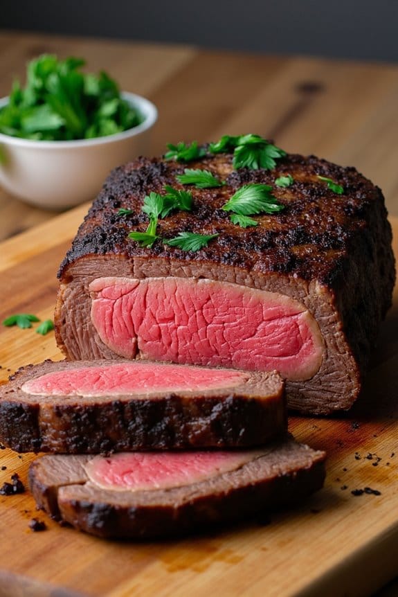 coffee rubbed sirloin steak