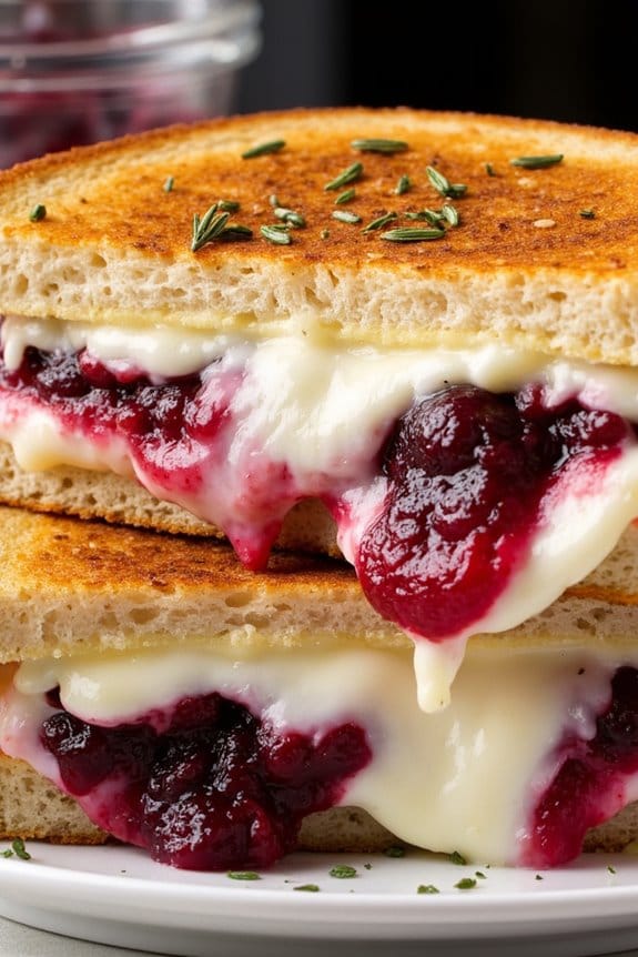 cranberry brie grilled cheese