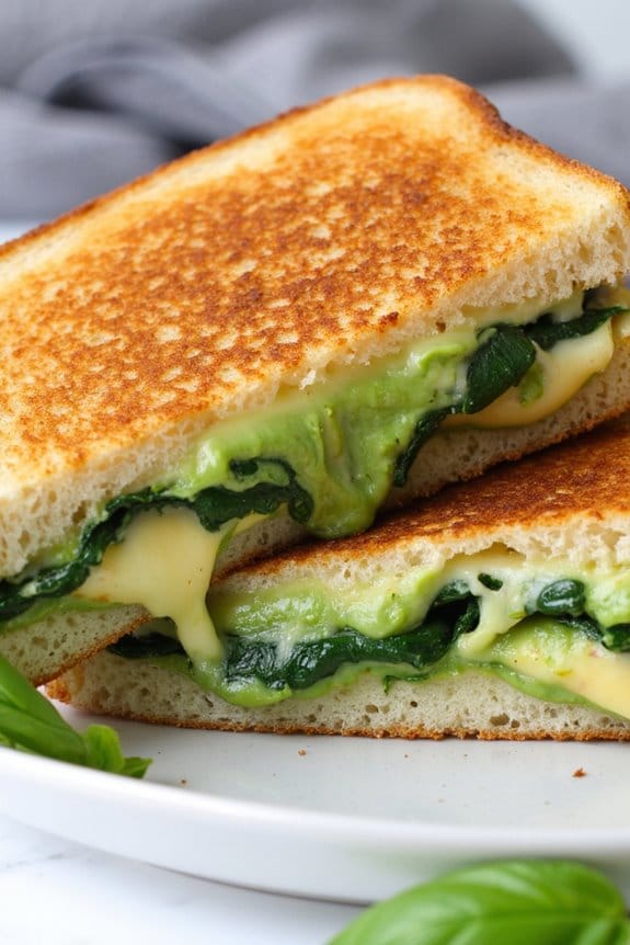 creamy avocado grilled cheese