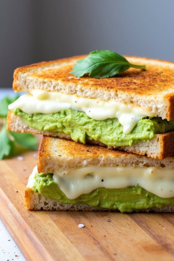 creamy avocado grilled sandwich