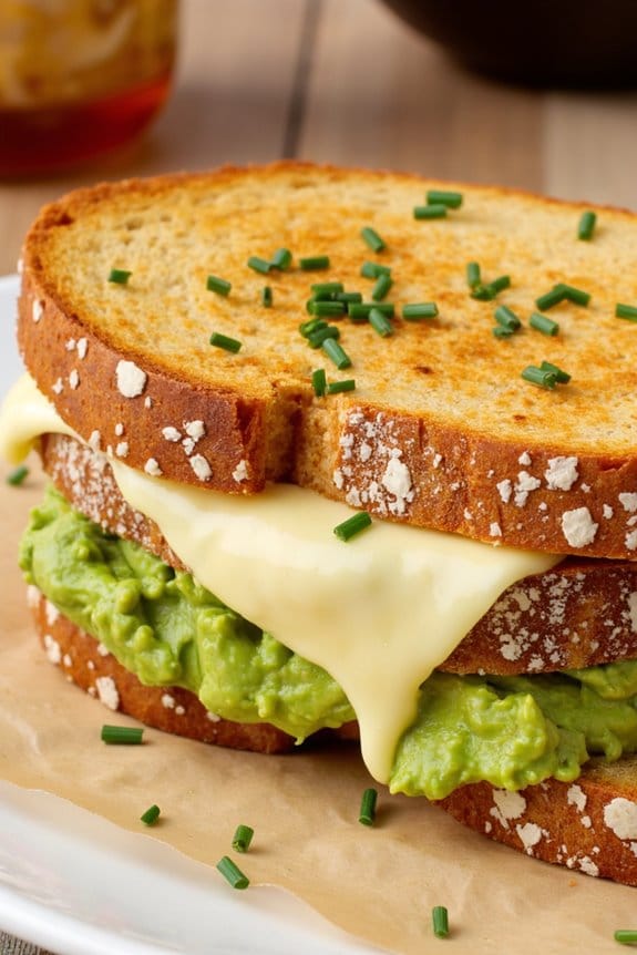 creamy avocado havarti toast