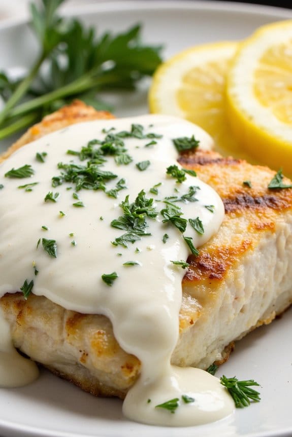 creamy dill sauce halibut