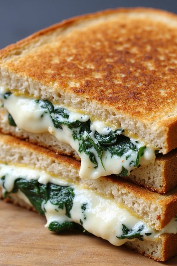 creamy spinach feta sandwich