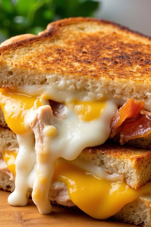 crispy bacon ranch grilled cheese