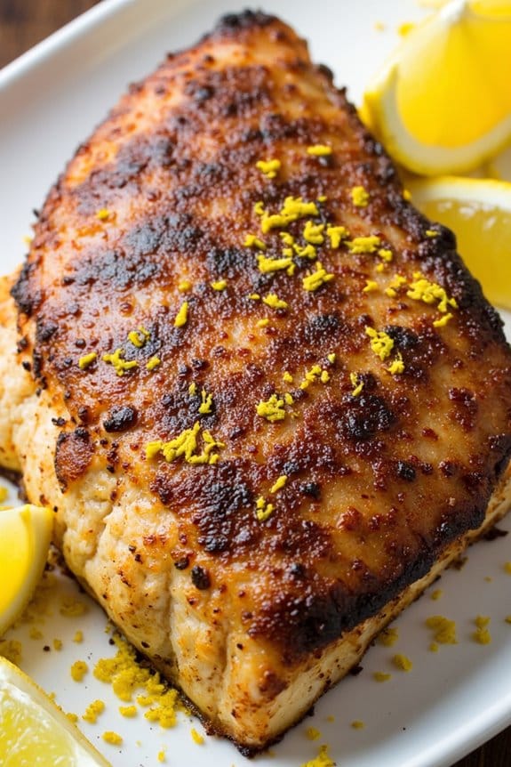 crispy blackened halibut delight