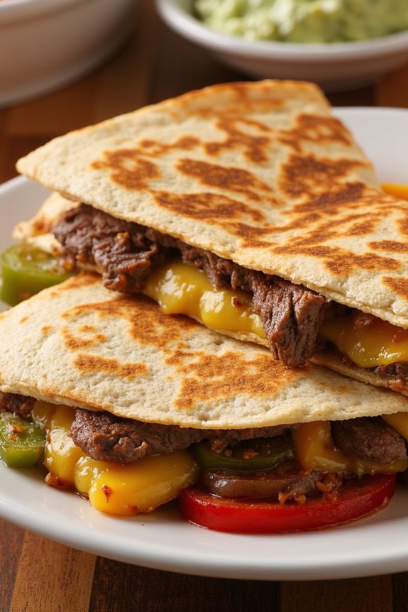 delicious grilled steak quesadillas