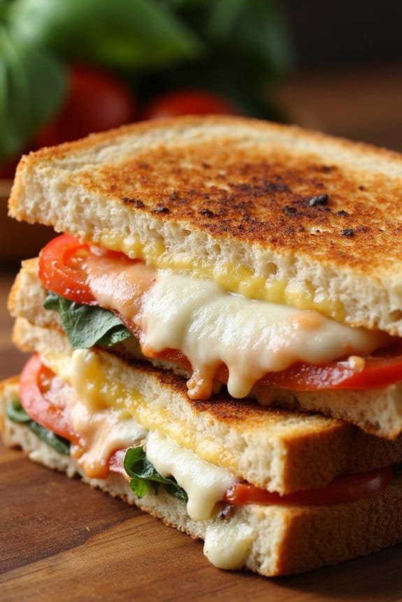 delicious margherita grilled cheese