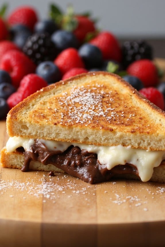 dessert inspired grilled cheese sandwich