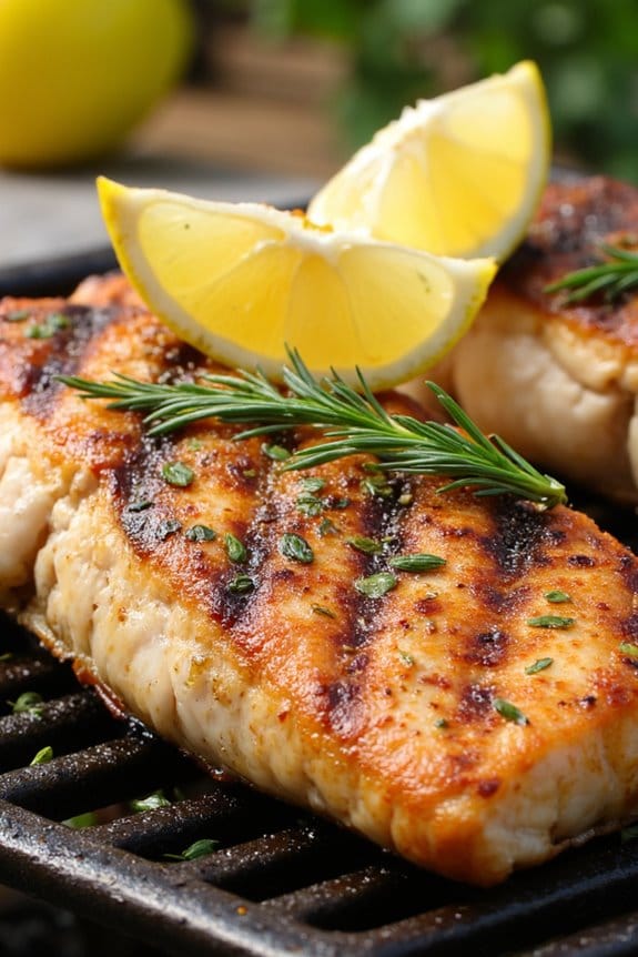 dill mustard grilled fish