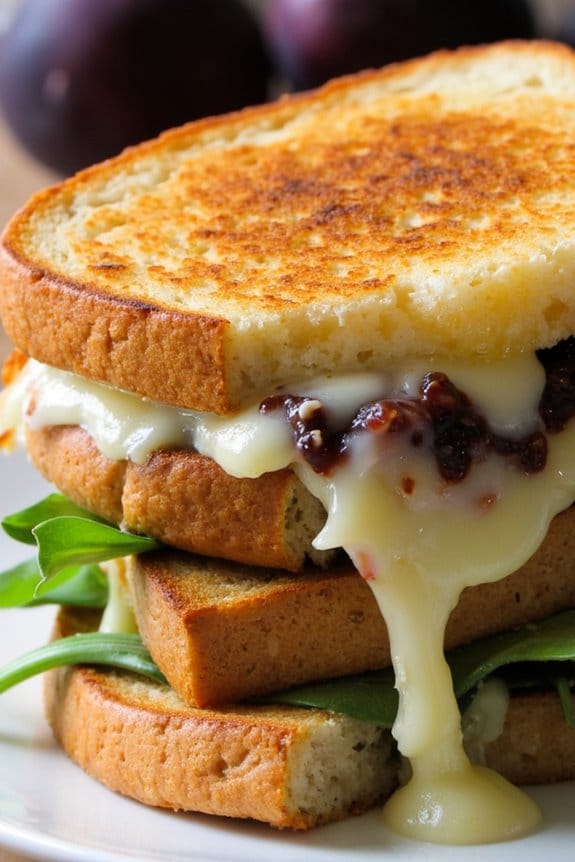 fig jam grilled cheese delight