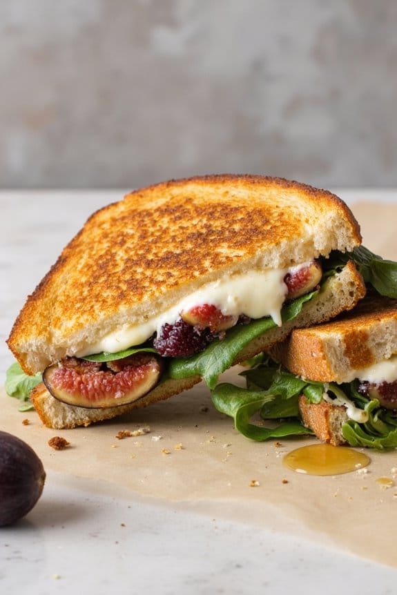 figs and goat cheese sandwich