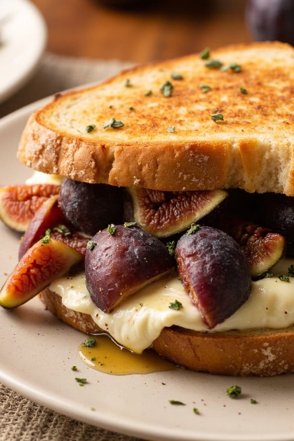 figs goat cheese grilled sandwich