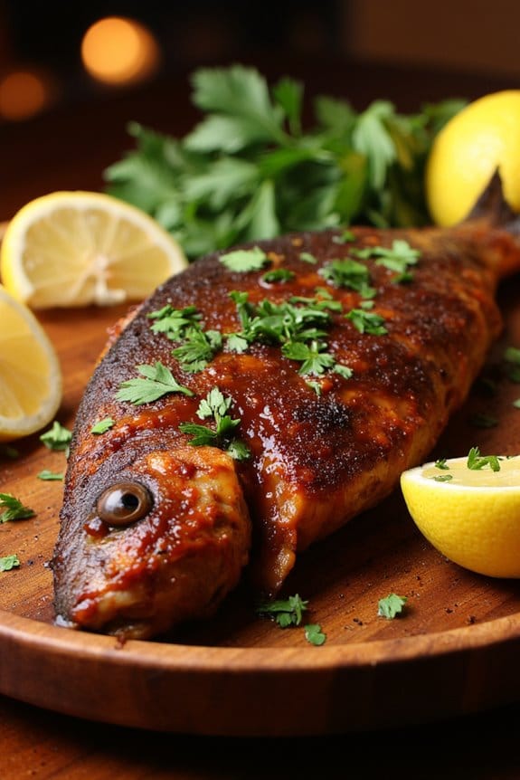 flavorful grilled fish dish