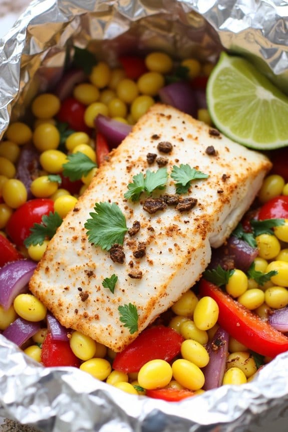 flavorful grilled fish packets