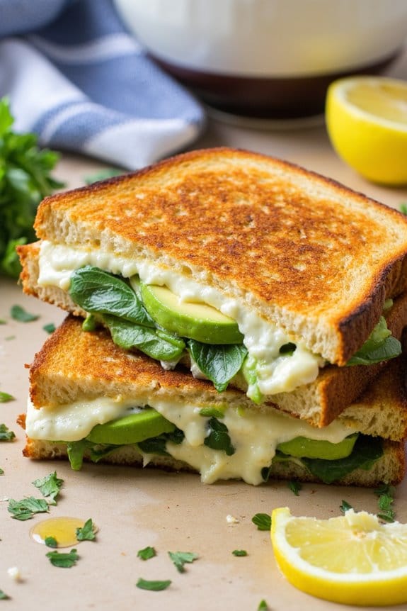 fresh herb grilled cheese
