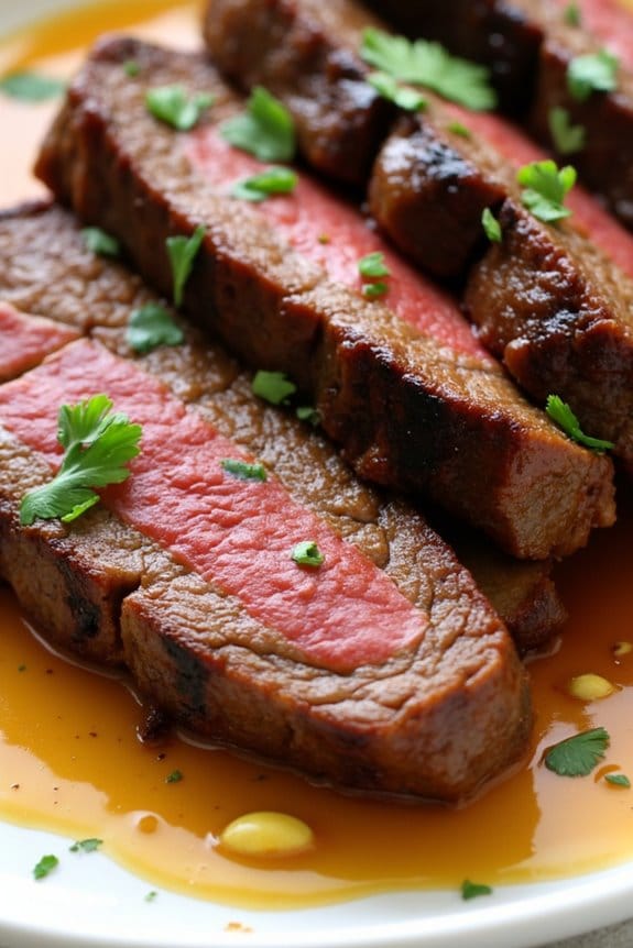 garlic butter bavette steak