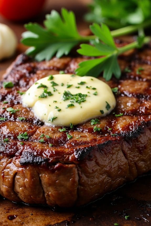 garlic butter ribeye steak