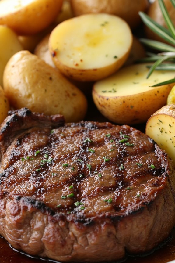 garlic herb infused potatoes