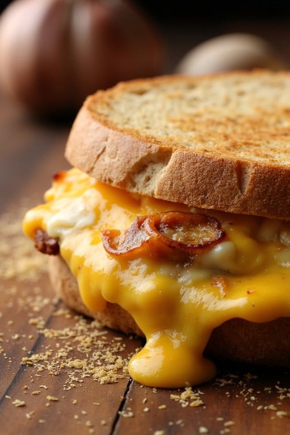 garlic infused cheddar sandwich delight