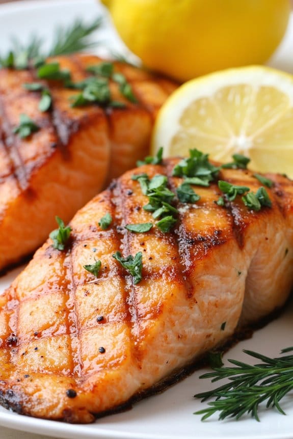 garlic lemon marinated salmon