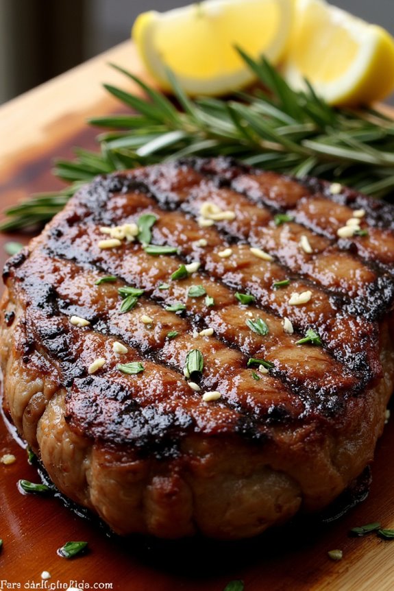 garlic rosemary grilled steak delight