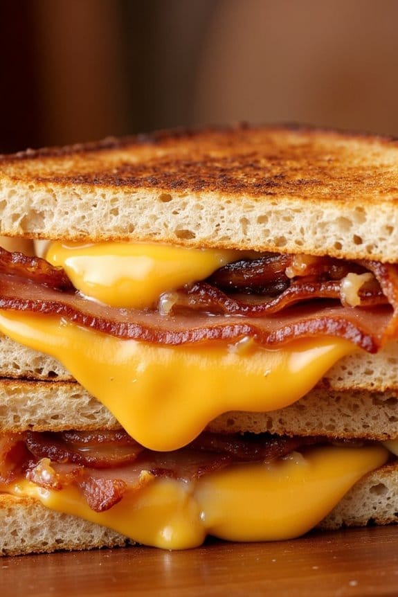 gooey autumn grilled cheese