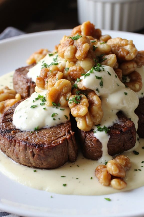 gorgonzola walnut porterhouse delight