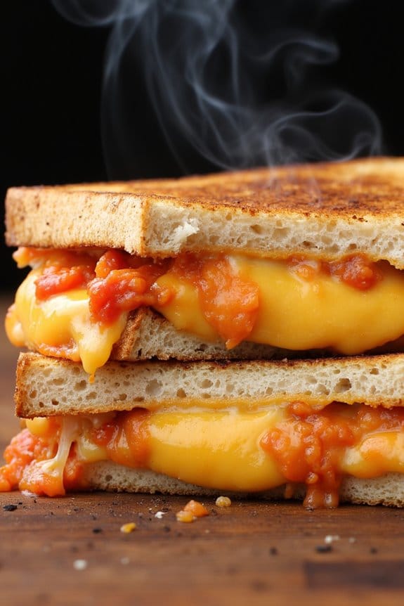 gouda kimchi grilled cheese delight