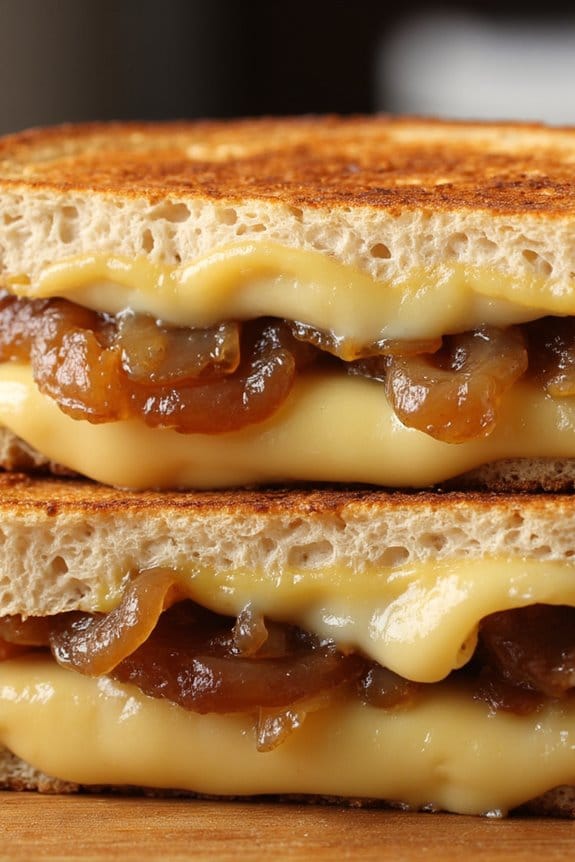 gouda onion grilled cheese delight
