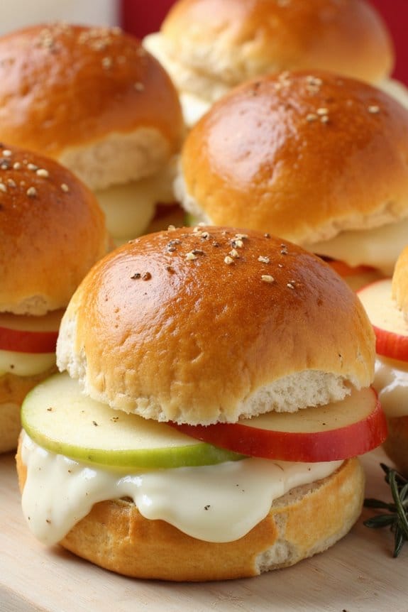 gourmet apple brie sliders