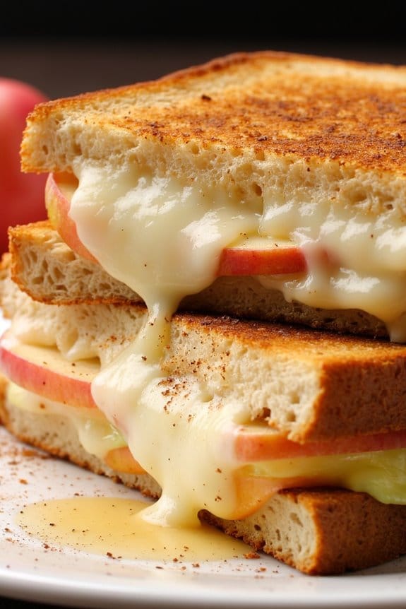 gourmet brie apple grilled cheese