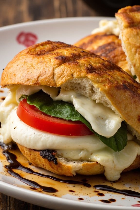 gourmet caprese grilled cheese