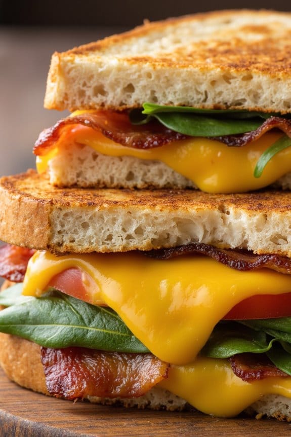 gourmet cheddar bacon panini