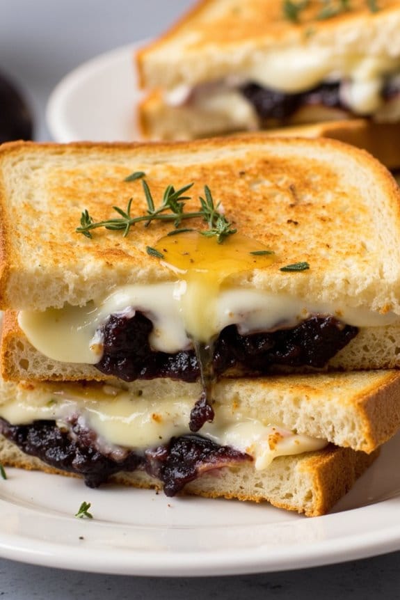 gourmet fig goat cheese sandwich