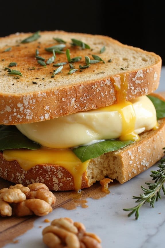 gourmet honey walnut sandwich