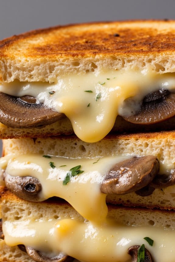 gourmet truffle mushroom sandwich